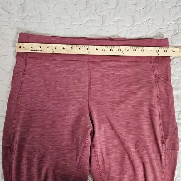 LIke New Lululemon Invigorate HR Leggings Heather Mulled Wine Sz 20 - Picture 7 of 10